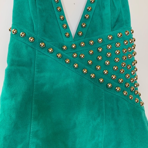 Nomi Mini Dress In Green - Picture 7 of 8